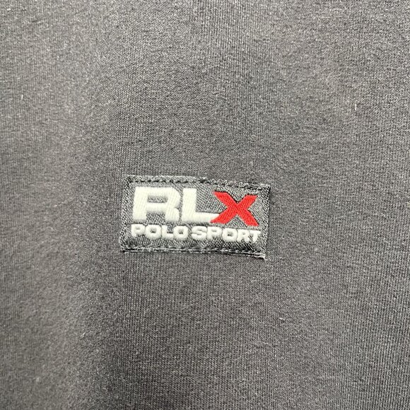 RLX Polo Sport Womens Black Crewneck Sweatshirt M Long Sleeve Vintage - Picture 2 of 5